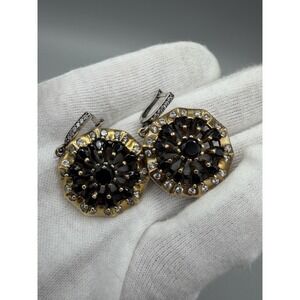 Ottoman Style Turkish Handmade 925 Sterling Silver Gold Plated Drop Earrings